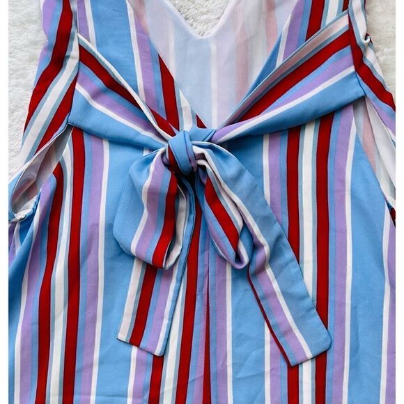 Lulus Set Sail Light Blue Multi Striped Tie-Back
Mini Dress - Picture 14 of 16